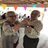 Two seniors dancing together. 